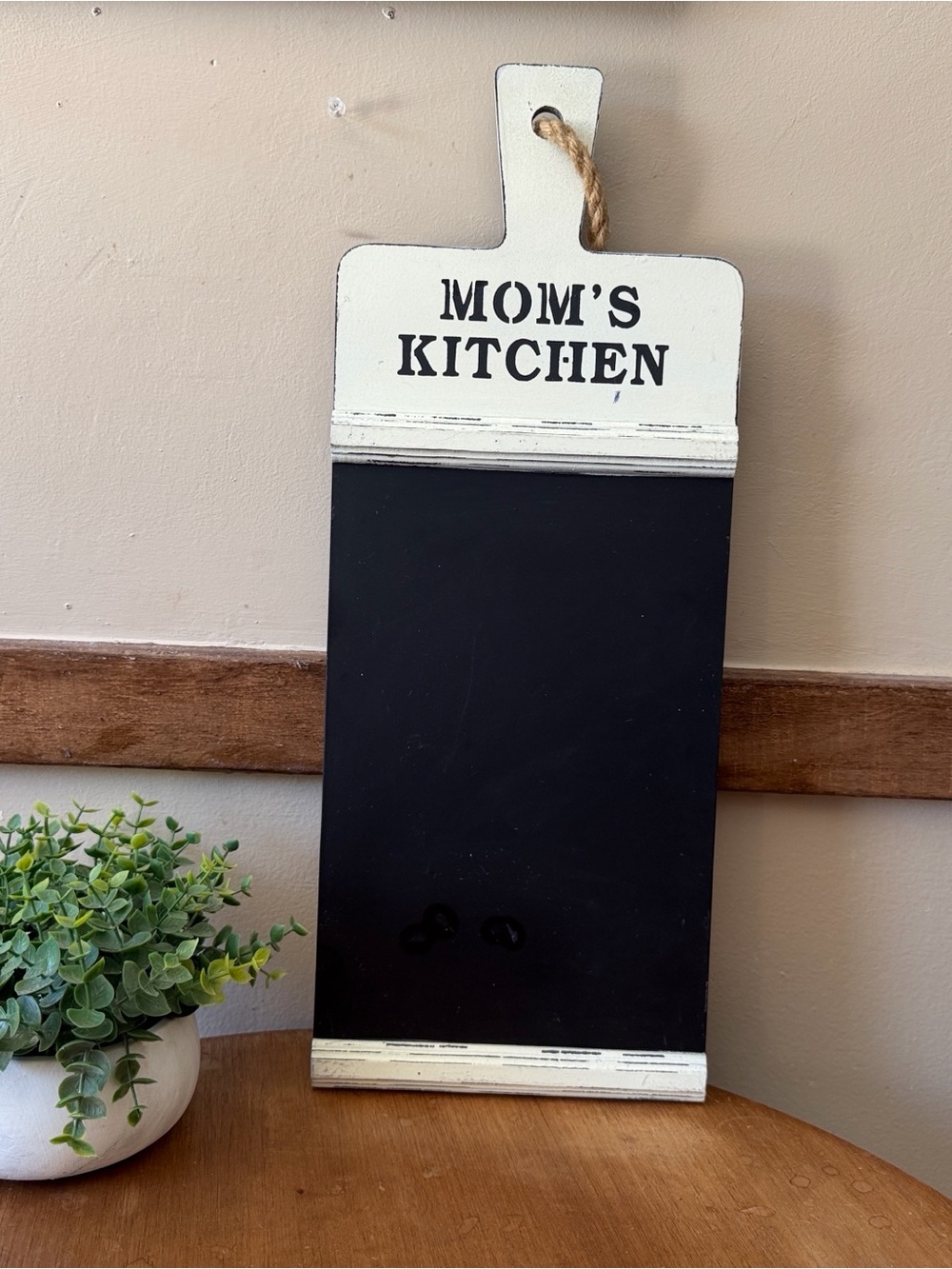 Hobby Lobby Mom's Kitchen Chalkboard Sign - White and Black